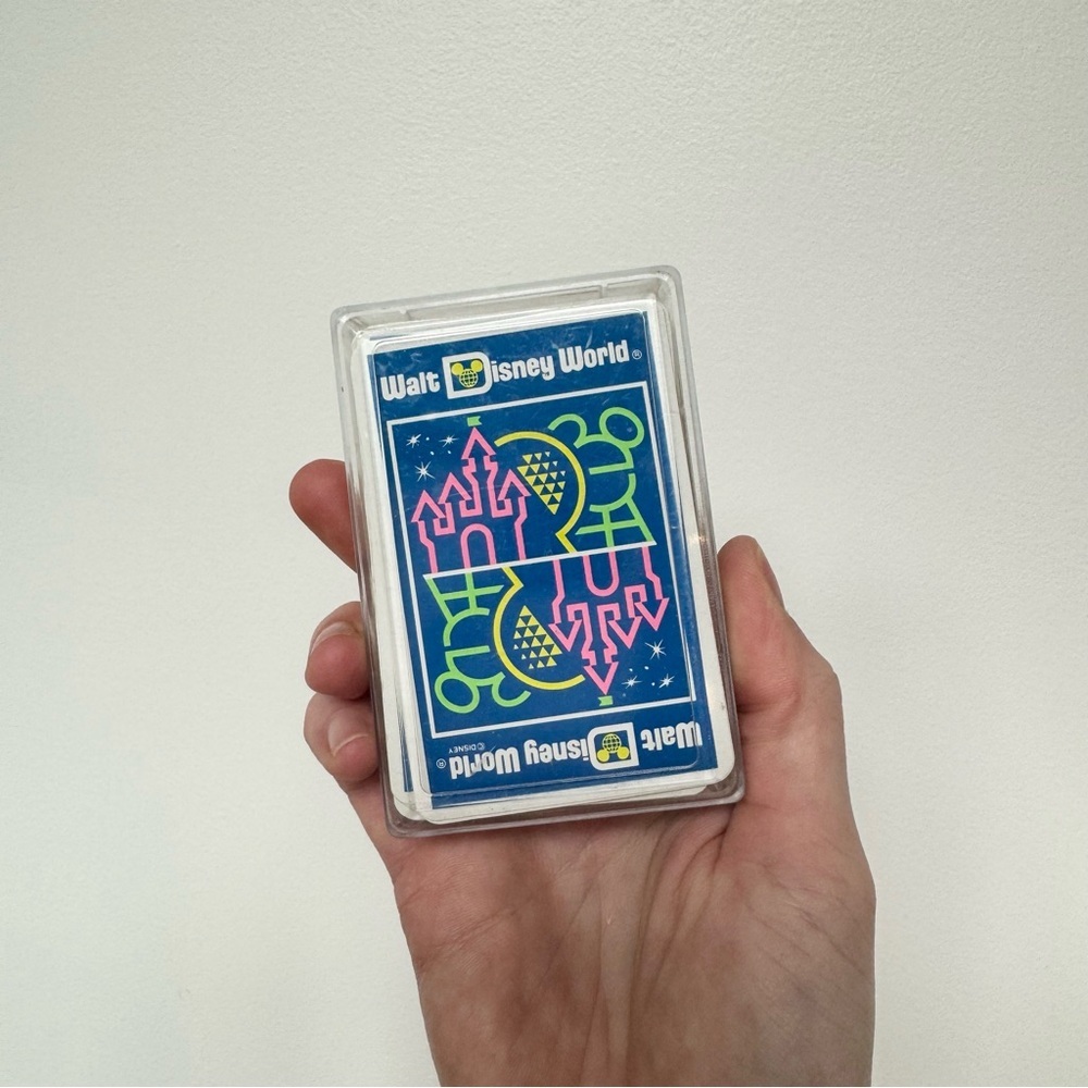 Vintage Walt Disney World Neon playing card set